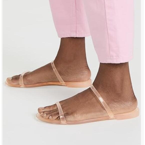 Stuart Weitzman Women's Sawyer Jelly Slides Poudre Cream Size 9 - Picture 1 of 5